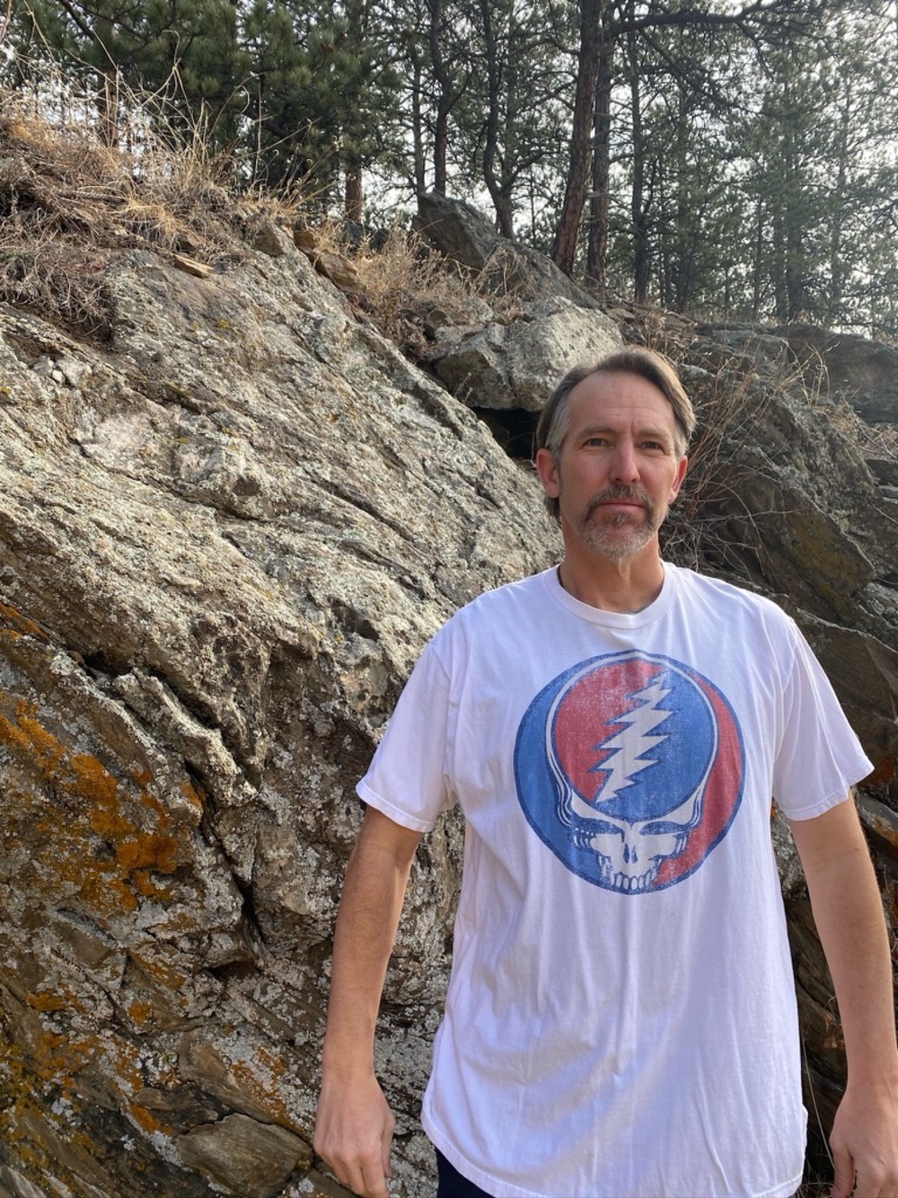 Steal Your Face logo Grateful Dead White Crewneck Tee